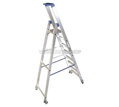 Stabilo® Stufen-Stehleiter, fahrbar